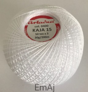 Kordonek Kaja 15 biały 0400 30 g