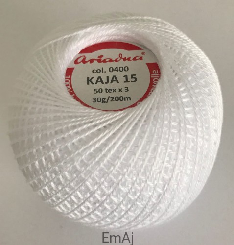 Kordonek Kaja 15 biały 0400 30 g