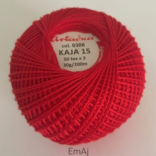 Kordonek Kaja 15 czerwony 0306 30 g
