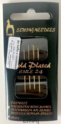 Igły ostre  24 Pony ZŁOTE 06204
