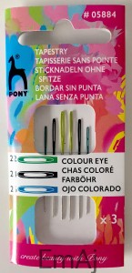 Igły bez czubka tępe  KOLOROWE 22/24/26 Pony 05884