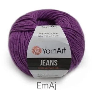 Włóczka YarnArt Jeans 50 FIOLETOWY Yarn Art       