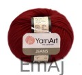 Włóczka YarnArt Jeans 51 CIEMNOCZERWONY Yarn Art       
