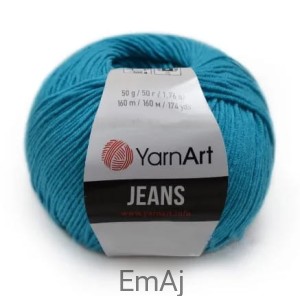 Włóczka YarnArt Jeans 55 TURKUSOWY Yarn Art           