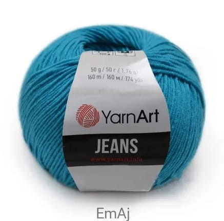 Włóczka YarnArt Jeans 55 TURKUSOWY Yarn Art           