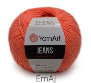 Włóczka YarnArt Jeans 61 POMARAŃCZOWY Yarn Art             