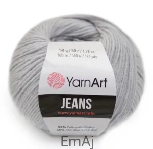Włóczka YarnArt Jeans 80 STALOWY Yarn Art                   
