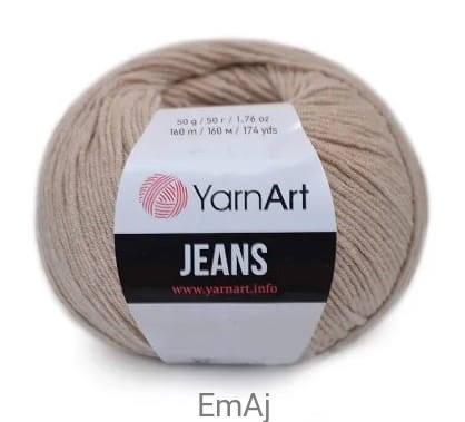 Włóczka YarnArt Jeans 87 CAPPUCCINO Yarn Art                    