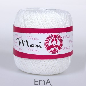 Kordonek Maxi Madame Tricote 100g 1000 ŚNIEŻNA BIEL