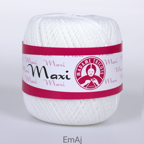 Kordonek Maxi Madame Tricote 100g 1000 ŚNIEŻNA BIEL