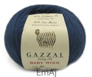 Włóczka Gazzal BABY WOOL Merino Kaszmir 50g 802