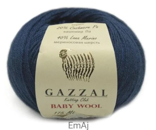 Włóczka Gazzal BABY WOOL Merino Kaszmir 50g 802