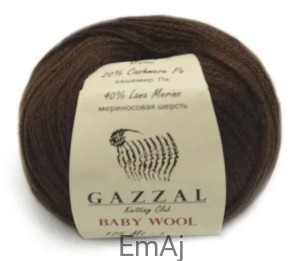 Włóczka Gazzal BABY WOOL Merino Kaszmir 50g 807