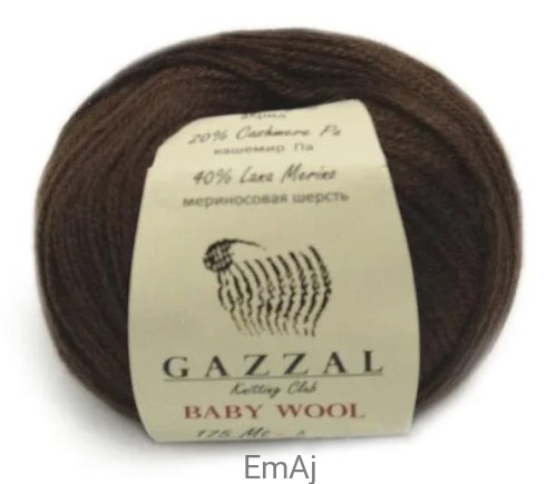 Włóczka Gazzal BABY WOOL Merino Kaszmir 50g 807