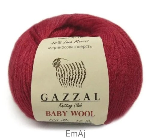 Włóczka Gazzal BABY WOOL Merino Kaszmir 50g 811