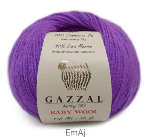 Włóczka Gazzal BABY WOOL Merino Kaszmir 50g 815