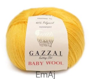 Włóczka Gazzal BABY WOOL Merino Kaszmir 50g 812