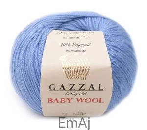 Włóczka Gazzal BABY WOOL Merino Kaszmir 50g 813