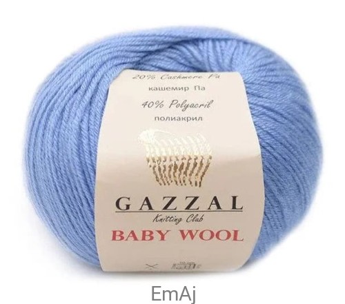 Włóczka Gazzal BABY WOOL Merino Kaszmir 50g 813
