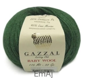 Włóczka Gazzal BABY WOOL Merino Kaszmir 50g 814
