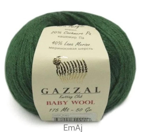 Włóczka Gazzal BABY WOOL Merino Kaszmir 50g 814