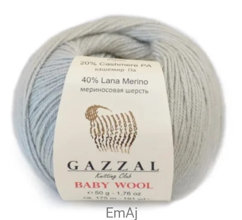 Włóczka Gazzal BABY WOOL Merino Kaszmir 50g 817