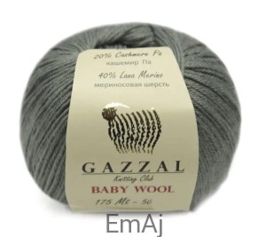 Włóczka Gazzal BABY WOOL Merino Kaszmir 50g 818