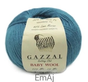 Włóczka Gazzal BABY WOOL Merino Kaszmir 50g 822