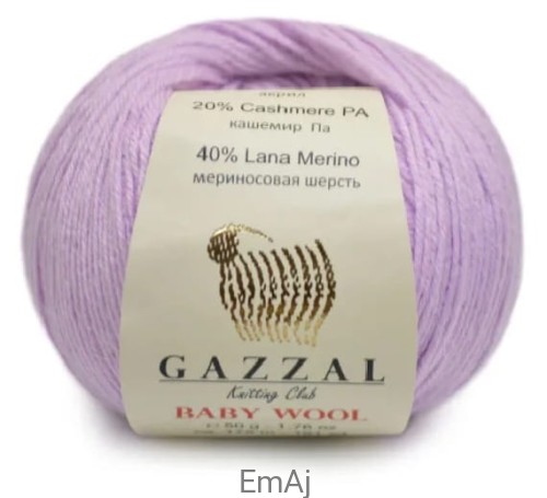 Włóczka Gazzal BABY WOOL Merino Kaszmir 50g 823