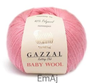Włóczka Gazzal BABY WOOL Merino Kaszmir 50g 828