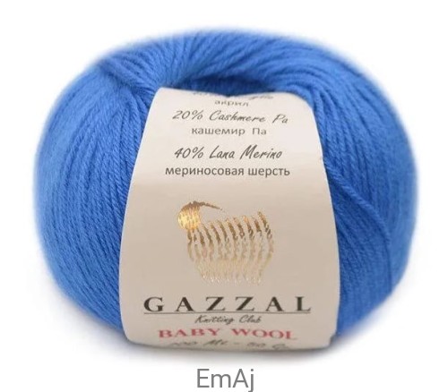 Włóczka Gazzal BABY WOOL Merino Kaszmir 50g 830