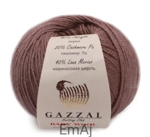 Włóczka Gazzal BABY WOOL Merino Kaszmir 50g 835