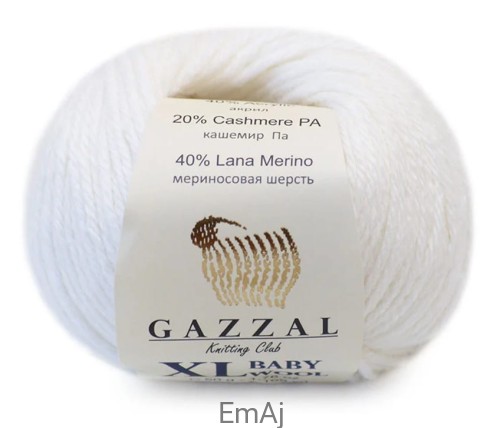 Gazzal Baby Wool XL Merino Kaszmir 50g 801