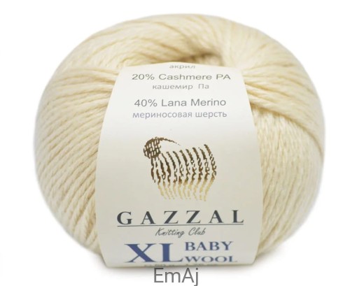 Gazzal Baby Wool XL Merino Kaszmir 50g 829