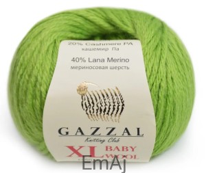 Gazzal Baby Wool XL Merino Kaszmir 50g 838