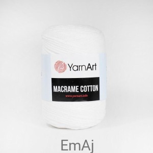 Macrame cotton YarnArt sznurek do makramy BIAŁY 751