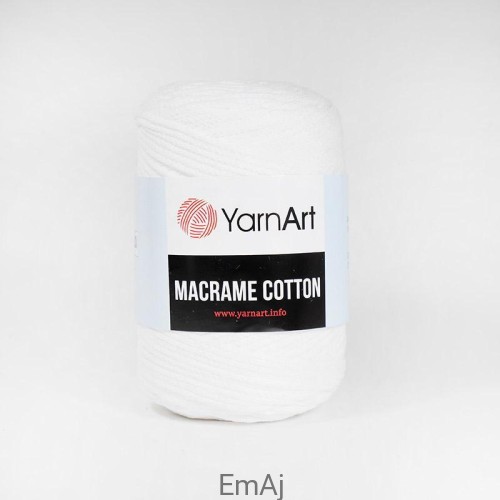 Macrame cotton YarnArt sznurek do makramy BIAŁY 751