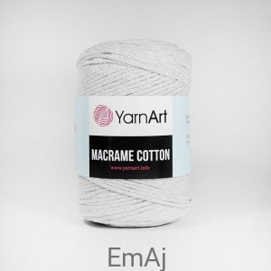 Macrame cotton YarnArt sznurek do makramy JASNOSZARY 756