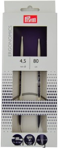 Prym Ergonomics Druty na stalowej żyłce 4,5 mm/80 cm 215805