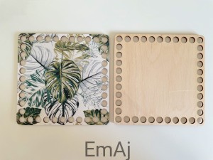 Komplet baza + wieczko koszyka kwadrat 15 cm (03)