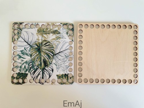 Komplet baza + wieczko koszyka kwadrat 15 cm (03)