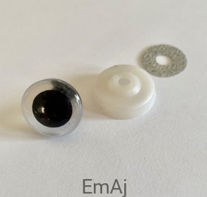 Oczy kocie z zatyczką bezpieczne para 20 mm Brokatowe