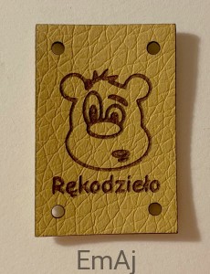 Metka Handmade z ekoskóry "RĘKODZIEŁO" (11) 