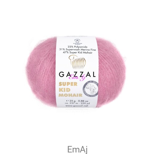 Włóczka Gazzal Super Kid Mohair Gazzal 64412 25g moher merino  