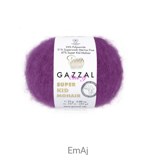 Włóczka Gazzal Super Kid Mohair Gazzal 64415 25g moher merino    