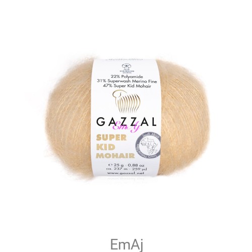 Włóczka Gazzal Super Kid Mohair Gazzal 64404 25g moher merino 