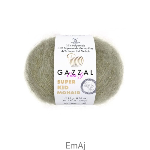 Włóczka Gazzal Super Kid Mohair Gazzal 64407 25g moher merino 