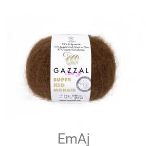Włóczka Gazzal Super Kid Mohair Gazzal 64400 25g moher merino   