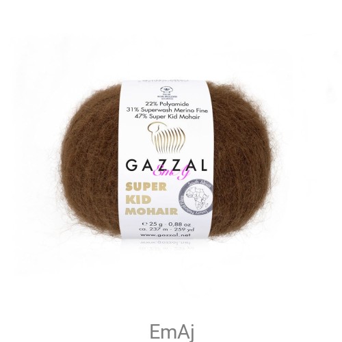Włóczka Gazzal Super Kid Mohair Gazzal 64400 25g moher merino   