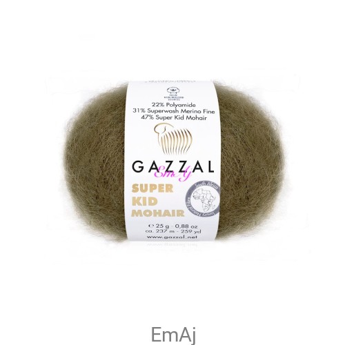 Włóczka Gazzal Super Kid Mohair Gazzal 64403 25g moher merino   